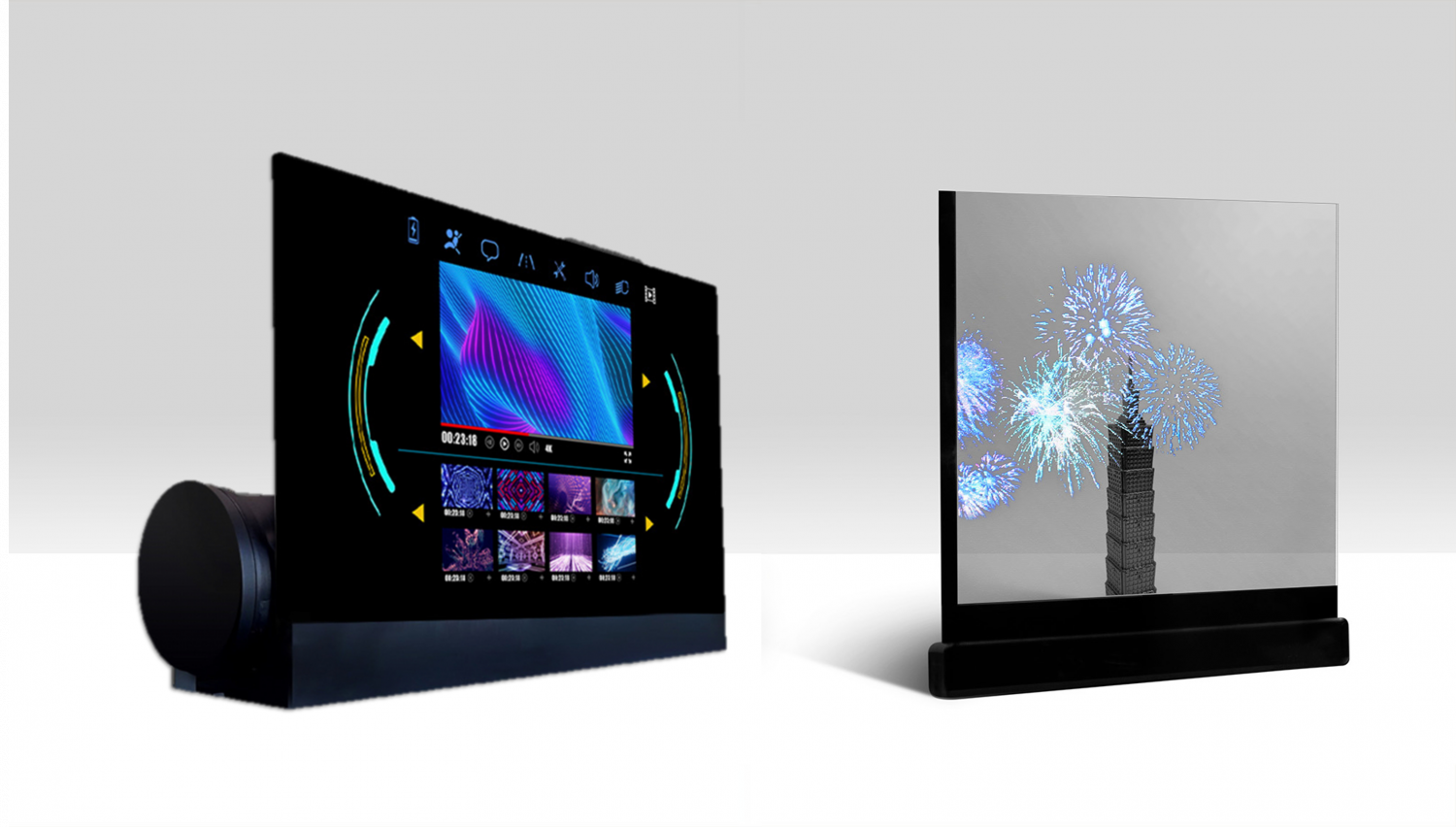 可捲式、折疊性、高透明